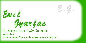 emil gyarfas business card