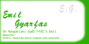 emil gyarfas business card